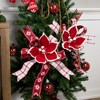 Northlight Red and White Snowflake Wired Craft Christmas Ribbon 2.5" x 10 Yards - 3 of 4