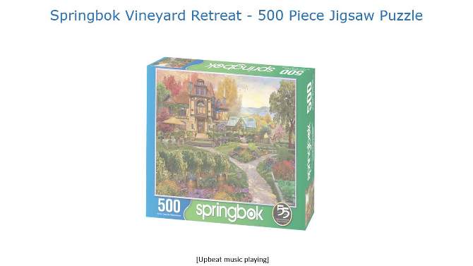 Springbok Vineyard Retreat Jigsaw Puzzle - 500pc, 2 of 6, play video