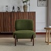 TiramisuBest 25.5" Modern Lounge Chair,Soft & Durable Upholstery with Solid Wood Frame, Cozy Accent Chair for Living, Bedroom, or Office (Green) - 3 of 4