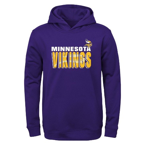 Nfl Minnesota Vikings Toddler Boys' Poly Fleece Hooded Sweatshirt