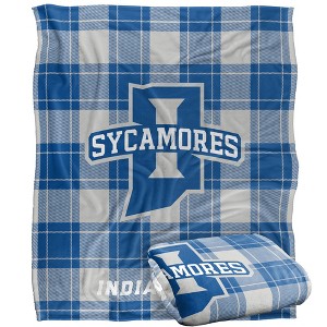 Indiana State University Campus Plaid Spirit Silky Touch Super Soft Throw Blanket 50x60 - 1 of 4