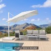 PURPLE LEAF Patio Umbrella White Cantilever Offset Umbrella Square Outdoor Umbrella with 360-degree Rotation for Garden Deck Pool - 2 of 4