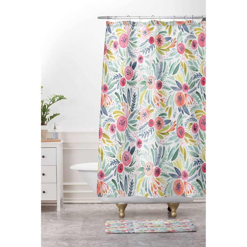 Dash and Ash Poppy Lane Shower Curtain Blue - Deny Designs, 4 of 7