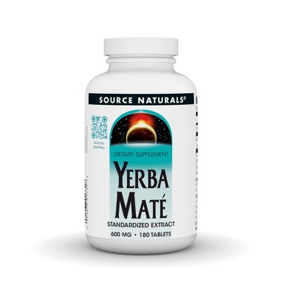 Yerba Mat 600 mg by Source Naturals, Inc.  -  180 Tablet