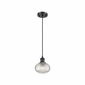 Ithaca - 1 Light Cord Hung Mini Pendant In Industrial Style-7 Inches Tall and 6 Inches Wide - 1 of 1