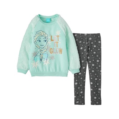Disney Frozen Elsa Girls Fleece Sweatshirt & Pants 