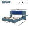 CAVINAS Queen Upholstered Bed with Panel,Sturdy Bed Frame with Anti-Collision Soft Rounded Corners,Platform Footboard Bed for Bedroom - 3 of 4