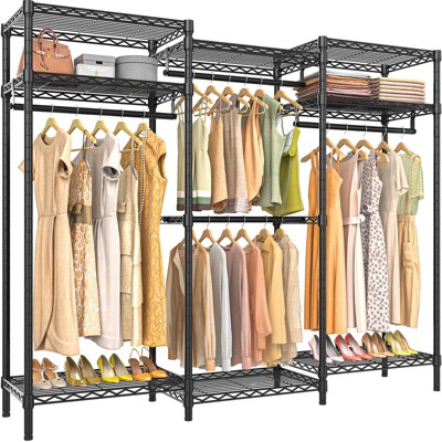 Vipek S3c Heavy Duty Portable Closet, Adjustable Shoe Rack Wire Shelf,  Custom White Rack With Black Cover : Target