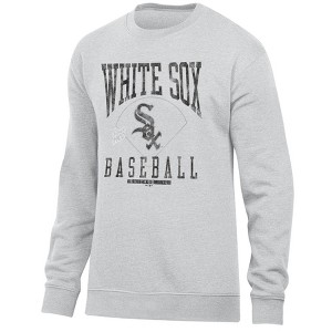 MLB Chicago White Sox Men's Ash Crewneck Sweatshirt - M : Target