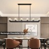 CityFurn 12-Light Modern Rectangle Kitchen Island Chandelier with Glass Shades - 3 of 4