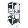 Catio Outdoor Cat Enclosure, 30.7" Cat House with Napping House, Platforms & Wheels, Feral Cat Shelter with Sliding Door for Multiple Cats - 3 of 4