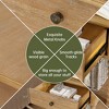 Bedside Table with Drawer, MDF+Teak Veneer Nightstand, 24" W x 24" D x 24" H, for Bedroom, Living Room - 4 of 4