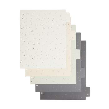 U Brands 5 Tab Paper Dividers Sophisticated Speckle