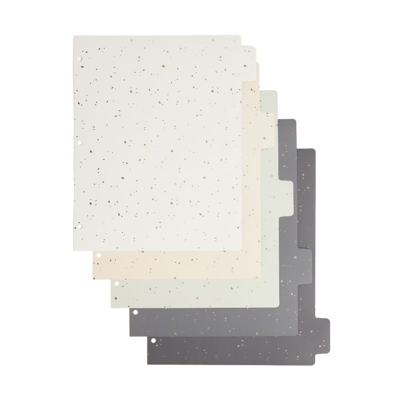 U Brands 5 Tab Paper Dividers Sophisticated Speckle, 1 of 11