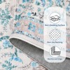 1200Gsm 100% Polyester 350g Pearl Velvet Washable Foldable Carpet XL Floral Printed Carpet with Modern Floral Style - 4 of 4