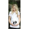 Women's White Color mini me on board Printed Round Neck Maternity T-shirt - image 2 of 3