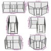 vidaXL Dog Playpen Black Powder-coated steel 31.5 x 39.4 in Durable - 2 of 4