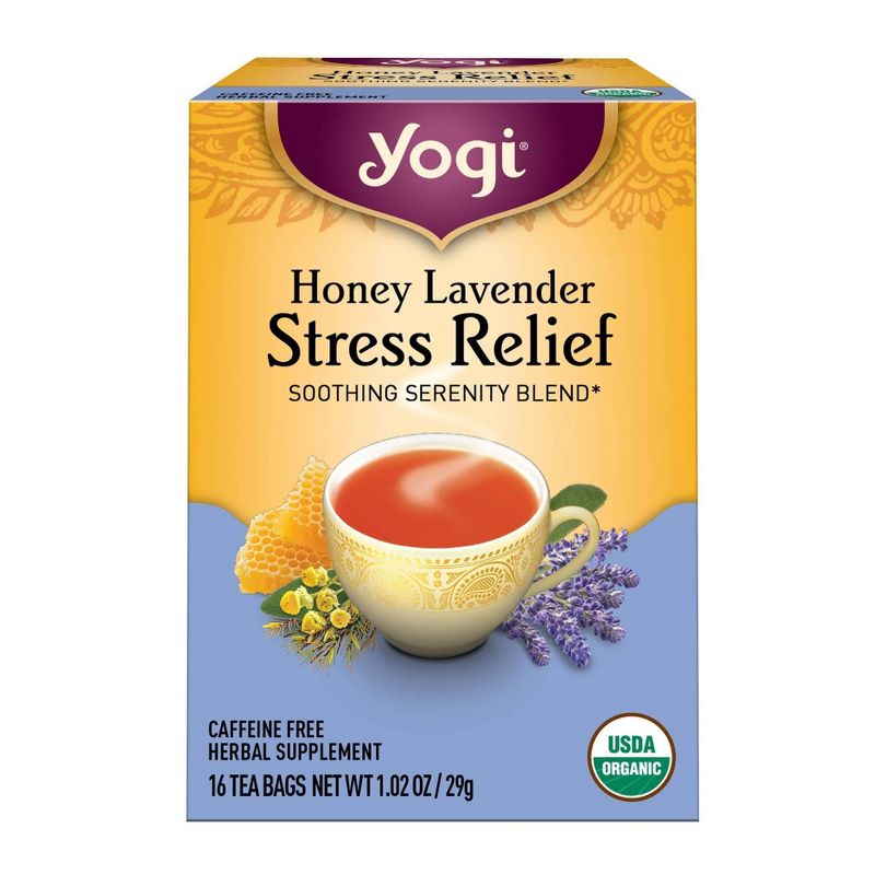 Yogi Tea - Honey Lavender Stress Relief Tea - 16ct, 1 of 12