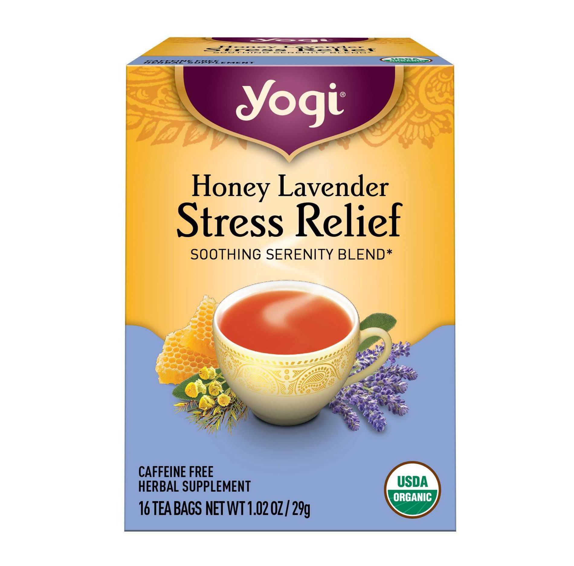 Yogi Tea - Honey Lavender Stress Relief Tea - 16ct