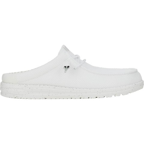 HEYDUDE Men Wally Slip Stretch Sox , White, 10