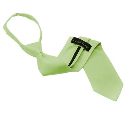 Men's Solid Color Pre-tied Zipper Necktie