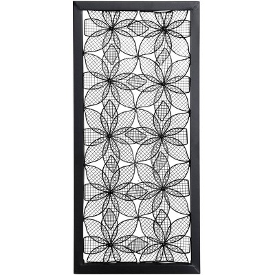 Kaleido Open Work Metal Flower Box Black - StyleCraft