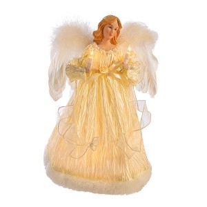 Kurt Adler UL 10-Light 12-Inch Ivory Angel Treetop - 1 of 4