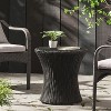 MOEPISY Hourglass Patio End Tables, Black - 3 of 4