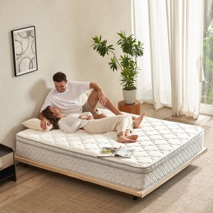 Munora 12" Queen Hybrid Mattress in a Box, Medium Firm with Gel Memory Foam and Pocket Springs for Pressure Relief, CertiPUR-US & OEKO-TEX Certified - 1 of 4
