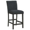 Coaster Home Furnishings Alba Boucle Upholstered Counter Height Dining Chair Black and Charcoal Grey (Set of 2) - 2 of 4