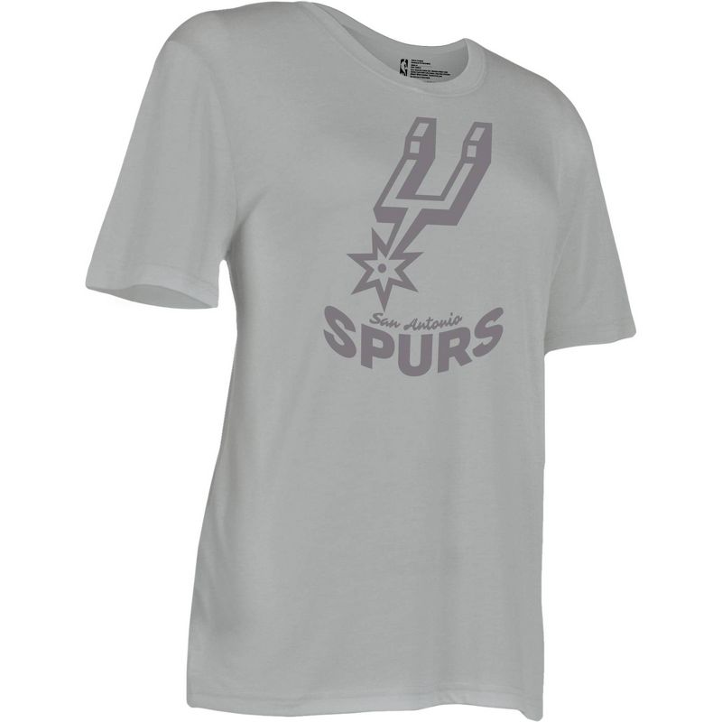NBA San Antonio Spurs Women&#39;s Short Sleeve Vintage Logo Tonal Crew T-Shirt, 3 of 5