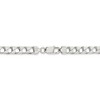 Black Bow Jewelry Men's 6.75mm Sterling Silver Flat Square Curb Chain Necklace - 4 of 4