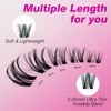 VEYESBEAUTY Ribbon Lash Clusters Eyelash Extensions Thin & Invisible Band Individual DIY False Eyelashes Wispy Lash Tray 8-16mm Mixed Length - 4 of 4