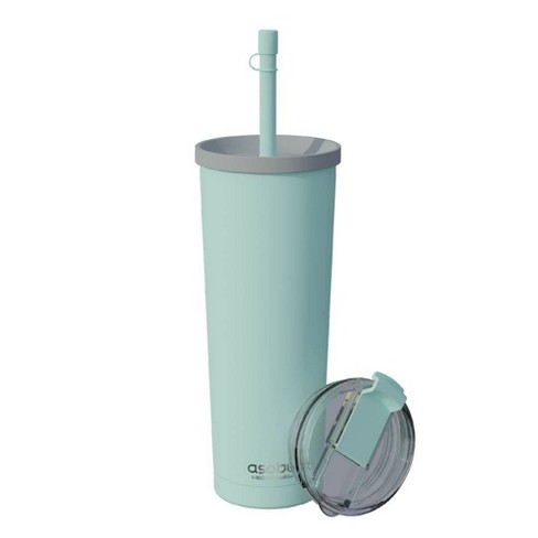 ASOBU Ocean Insulated 27oz Stainless Steel Tumbler with Silicone Straw and  Bonus On-the-Go Lid for Hot and Cold Drinks Mint