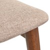 Set of 2 24" Newington Counter Height Barstools Walnut - Lifestorey: Mocha Linen, Rubberwood Legs - 4 of 4