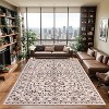 Vintage Medallion Washable Area Rug - Non-Slip Low-Profile Indoor Carpet for Living Room, Bedroom & Dining Room - 2 of 4