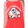 Looney Tunes Girls Christmas Pajamas Tweety Bird Sylvester Cat Pajama Nightgown - 2 of 3