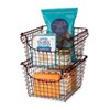 Spectrum Diversified Scoop Medium Stacking Basket Silver: Portable Metal Utility Storage for Garage & Universal Organization - 3 of 4
