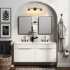 Rennnsan Yelorra 24"W Hardwired 3-Light Globe Textured Glass Mid-Century Modern Dimmable Vanity Light - 2 of 4