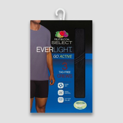 Fruit of The Loom Select Men's Everlight Go Active Crew T-Shirt 3pk - L,  Size: Large, MultiColored, by Fruit of the Loom Select