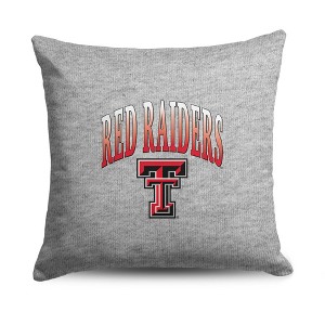 NCAA Texas Tech Red Raiders 16" Heather Gray Sweatshirt Pillow - 1 of 4