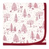 Touched by Nature Baby Girl Organic Cotton Swaddle Blanket and Headband or Cap, Winter Woodland, One Size - 4 of 4