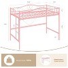 Loft Bed Twin Size with Ladder & Safety Guardrail, Noise Free Heavy Duty Metal Twin Loft Bed, 400 Lbs Weight Capacity, Space Saving - 2 of 4