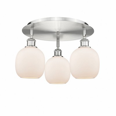 Belfast - 3 Light Flush Mount In Industrial Style-9.5 Inches Tall and 17.75 Inches Wide
