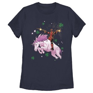 Women's Marvel St. Patrick's Day Deadpool Unicorn T-Shirt - 1 of 4