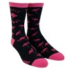 Crazy Dog T-Shirts Women's Spirit Animal Flamingo Socks Funny Tripocal Pink Bird Graphic Novelty Footwear - 2 of 4