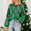 Coolmee Women's Casual Print Knitted Pullover Sweaters Long Sleeve Crew Neck Jumper Tops - 2 of 4
