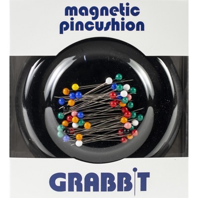 Grabbit Magnetic Pincushion W/50 Pins-Black