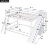 NicBex Full over Full Bunk Bed with Full-Length Guardrail and Slide,Loft Bed with Ladder and Storage Shelves,Noise Reduced Bunk Beds for Bedroom - 3 of 4