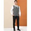 Lars Amadeus Men's Double Breasted Slim Fit Prom Sleeveless Waistcoat Suit Vest - 4 of 4